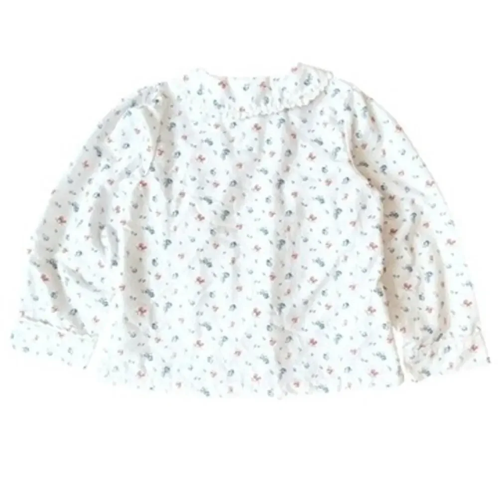 American Girl Emily Pajama Top for Girls M Retired White Floral Vintage 2006 Y2K